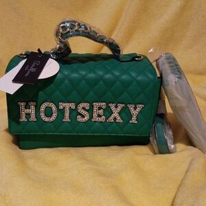 Green Quilted Shoulder Bag
